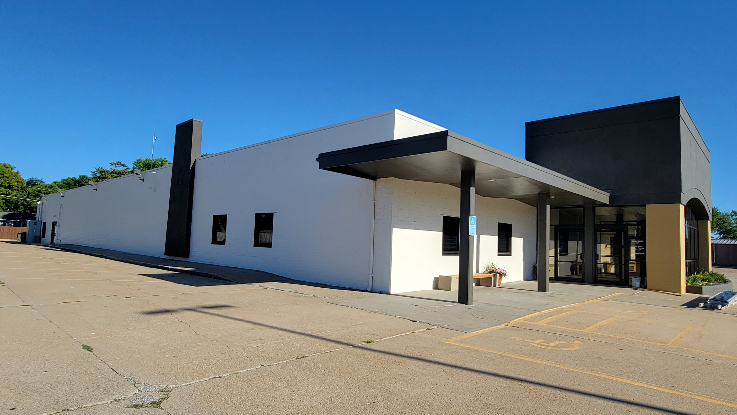 Commercial · White Exterior + Black Trim